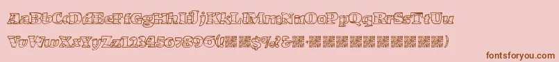 MarketCrash Font – Brown Fonts on Pink Background