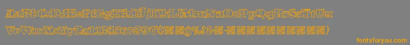 MarketCrash Font – Orange Fonts on Gray Background