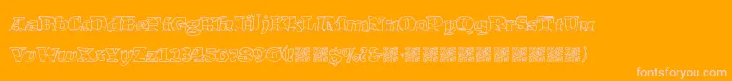 MarketCrash Font – Pink Fonts on Orange Background