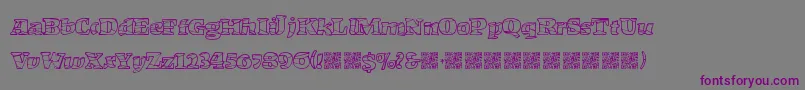 MarketCrash Font – Purple Fonts on Gray Background