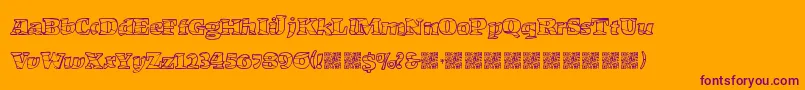 MarketCrash Font – Purple Fonts on Orange Background