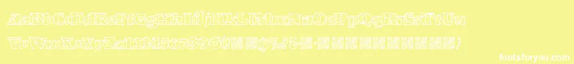 MarketCrash Font – White Fonts on Yellow Background