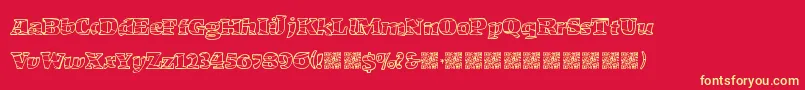 MarketCrash Font – Yellow Fonts on Red Background