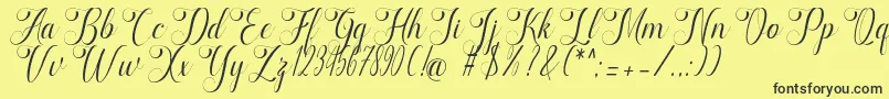 marketing Font – Black Fonts on Yellow Background