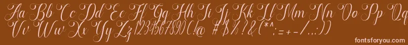 marketing Font – Pink Fonts on Brown Background