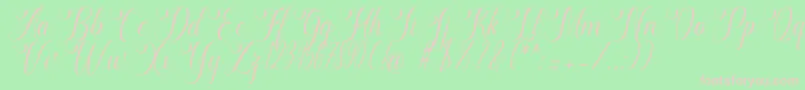 フォントmarketing – 緑の背景にピンクのフォント