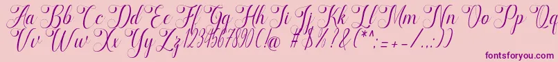 marketing Font – Purple Fonts on Pink Background