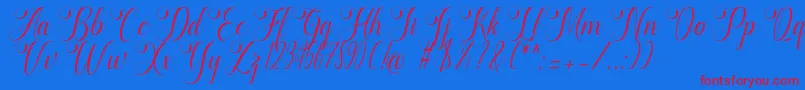 marketing Font – Red Fonts on Blue Background