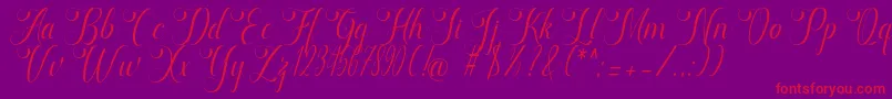 marketing Font – Red Fonts on Purple Background