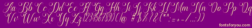 marketing Font – Yellow Fonts on Purple Background