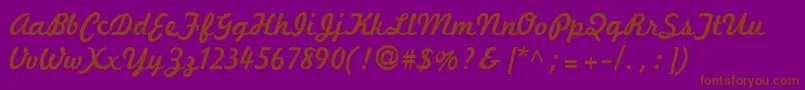 marketing Font – Brown Fonts on Purple Background