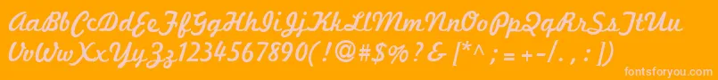 marketing Font – Pink Fonts on Orange Background
