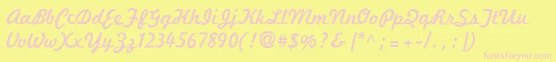 marketing Font – Pink Fonts on Yellow Background