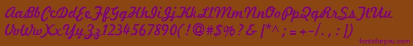 marketing Font – Purple Fonts on Brown Background
