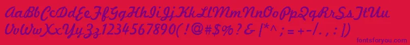 marketing Font – Purple Fonts on Red Background