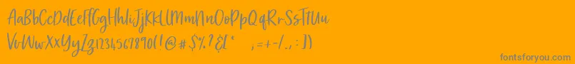 MarketSaturday Font – Gray Fonts on Orange Background