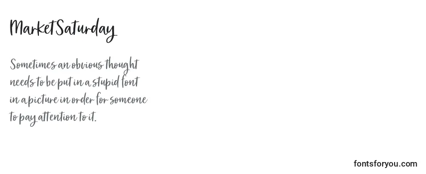 Schriftart MarketSaturday