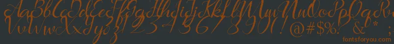 Marlena Font – Brown Fonts on Black Background