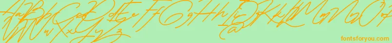 Marlies Free Font – Orange Fonts on Green Background