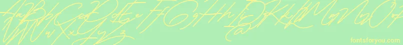 Marlies Free Font – Yellow Fonts on Green Background