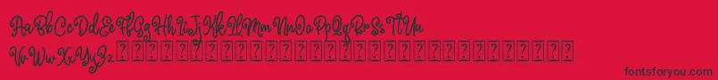 Marline Free Font – Black Fonts on Red Background