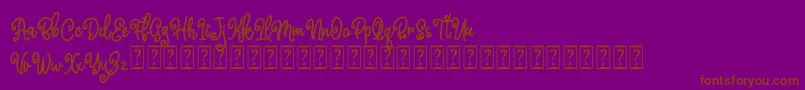 Marline Free-fontti – ruskeat fontit violetilla taustalla