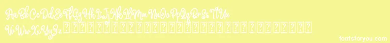 Marline Free Font – White Fonts on Yellow Background
