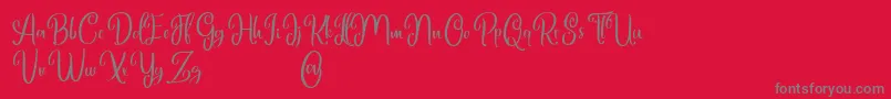 Marlyana free for personal use Font – Gray Fonts on Red Background