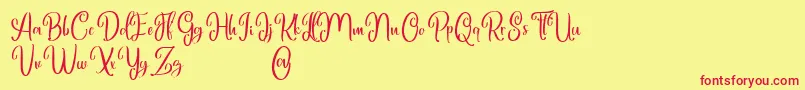 Police Marlyana free for personal use – polices rouges sur fond jaune