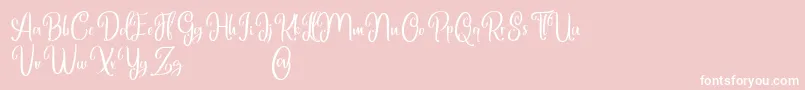 Marlyana free for personal use-Schriftart – Weiße Schriften auf rosa Hintergrund