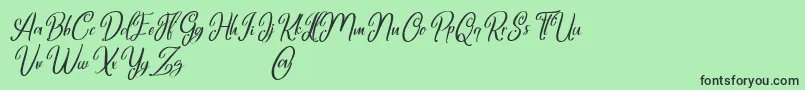 Marlyana italic free for personal use Font – Black Fonts on Green Background