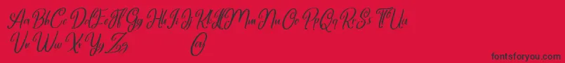Marlyana italic free for personal use Font – Black Fonts on Red Background