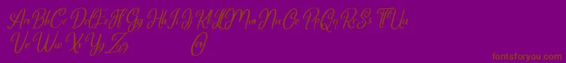 Police Marlyana italic free for personal use – polices brunes sur fond violet