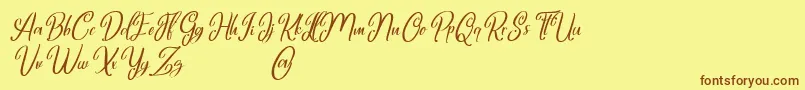 Police Marlyana italic free for personal use – polices brunes sur fond jaune