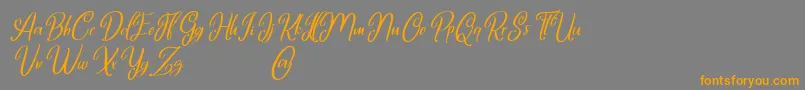 Fonte Marlyana italic free for personal use – fontes laranjas em um fundo cinza