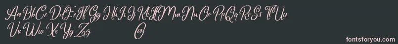 Шрифт Marlyana italic free for personal use – розовые шрифты на чёрном фоне