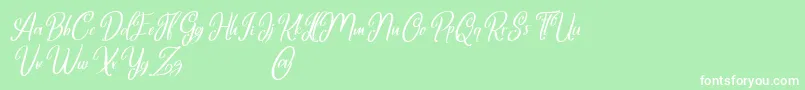 Fonte Marlyana italic free for personal use – fontes brancas em um fundo verde