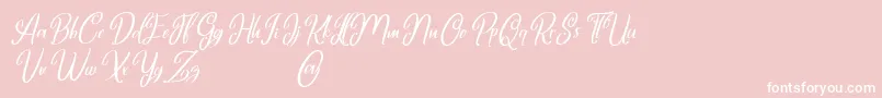 Marlyana italic free for personal use Font – White Fonts on Pink Background