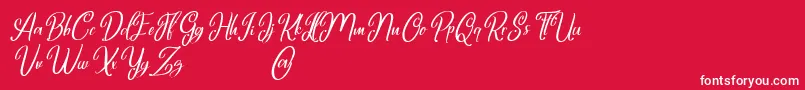 Fonte Marlyana italic free for personal use – fontes brancas em um fundo vermelho