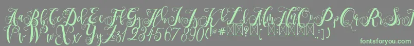 Marmia-Schriftart – Grüne Schriften auf grauem Hintergrund