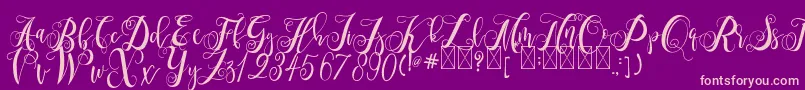 Marmia Font – Pink Fonts on Purple Background