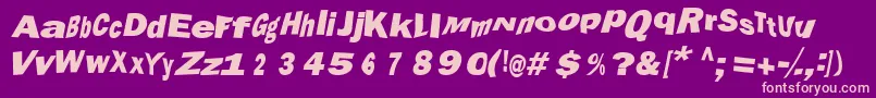 Więcej informacji o czcionce MAROLA Czcionka MAROLA – różowe czcionki na fioletowym tle