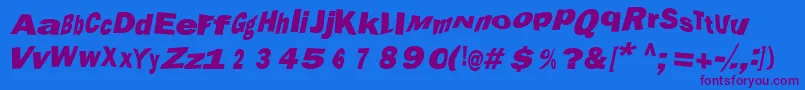 MAROLA   Font – Purple Fonts on Blue Background