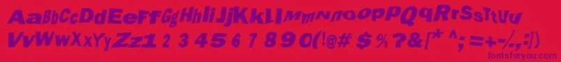 MAROLA   Font – Purple Fonts on Red Background