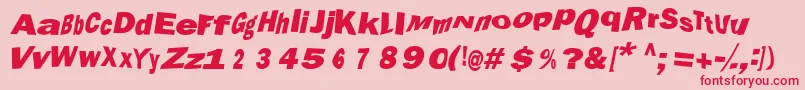 MAROLA   Font – Red Fonts on Pink Background