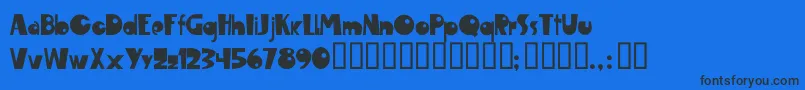 MaropawiClub Font – Black Fonts on Blue Background