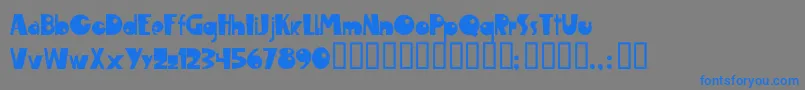 MaropawiClub Font – Blue Fonts on Gray Background