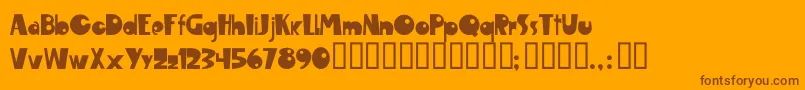 fuente MaropawiClub – Fuentes Marrones Sobre Fondo Naranja