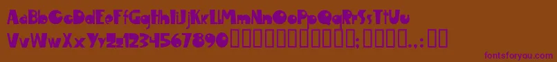 MaropawiClub Font – Purple Fonts on Brown Background