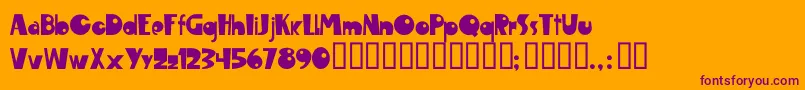 MaropawiClub Font – Purple Fonts on Orange Background